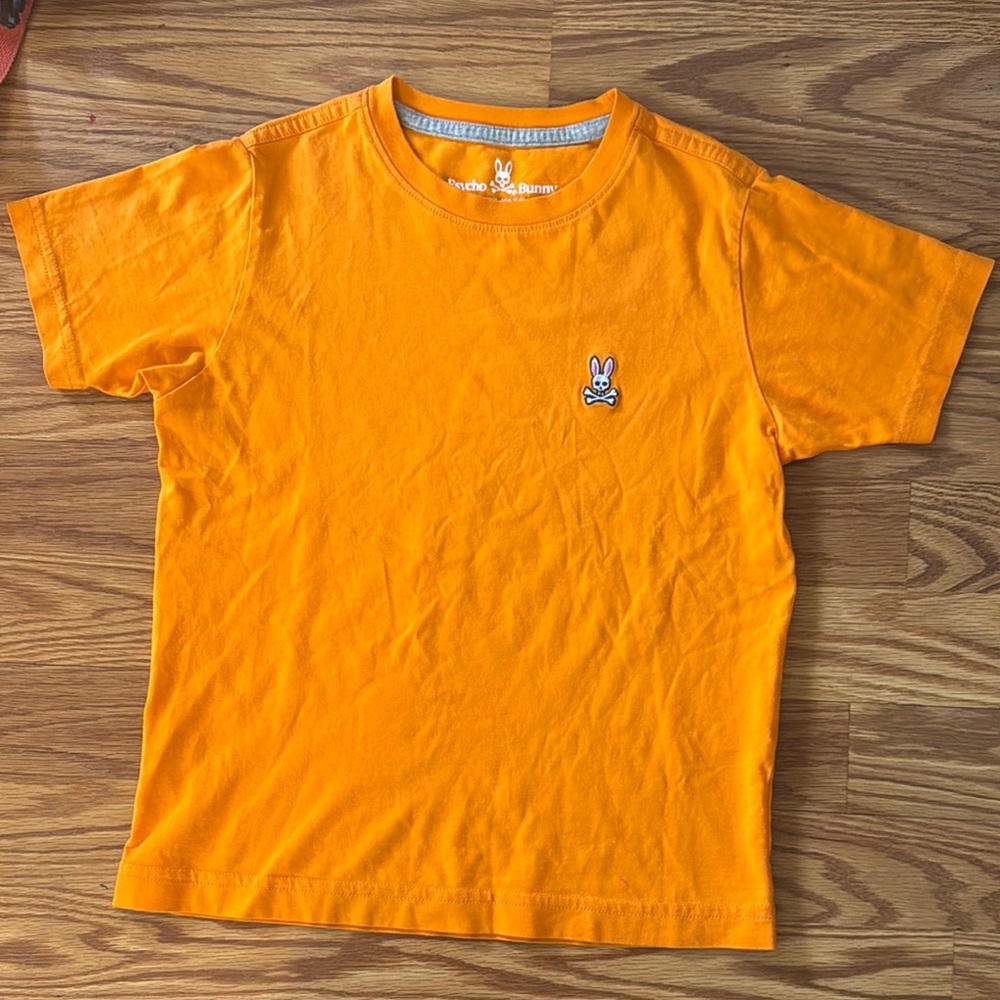 Psycho Bunny Orange Short Sleeve Tee 7 8 boys